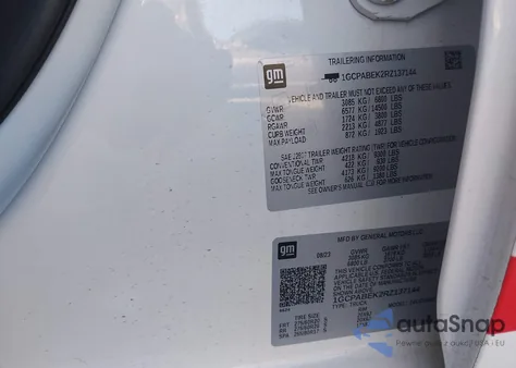 2024 Chevrolet Silverado 1500 2Wd Short Bed Custom from USA, damaged, VIN 1GCPABEK2RZ137144